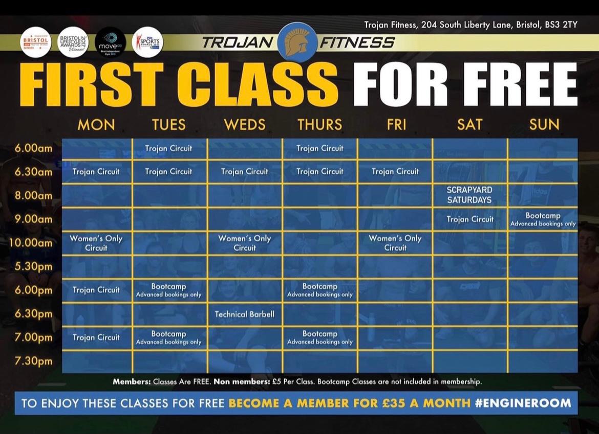 Trojan Fitness - First Class For Free